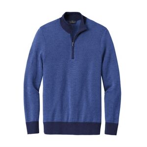 Brooks Brothers Blue Half-Zip Sweater